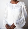 sheer sequined blouse in white