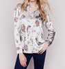 shirt cashmere in floral satin
