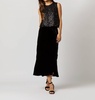 gia shell top in black beaded mesh