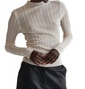 dane sheer knit top in bone
