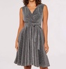 silver lurex a-line dress