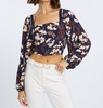 rosine top in ginko block print