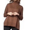 oversized turtleneck sweater in mink