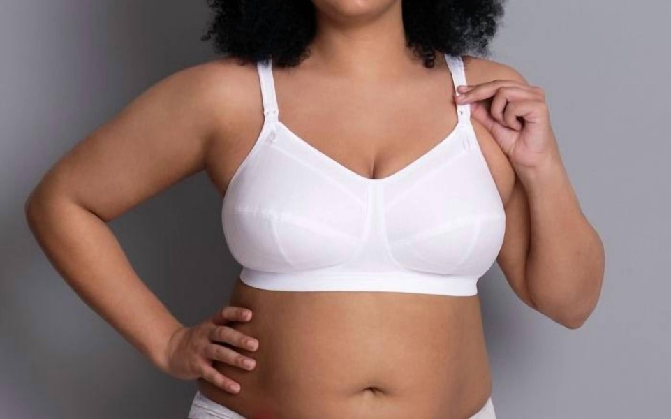 miss cotton nursing bra in white