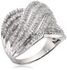 Amazon Essentials Sterling Silver Diamond Band Ring , (previously Amazon Collection)
