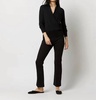 mika surplice sweater in black cashmere