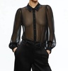 roanne sheer blouse in black