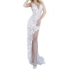 high slit prom dress in blush