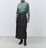 wool pleated skirt in anthracite