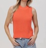 demi high neck crew tank top in watermelon