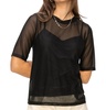 short sleeve mesh top in black