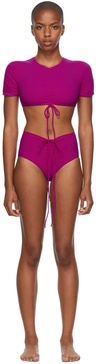 Pink Ruched Crop & Odessa Bikini