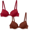 Amazon Essentials Deep Plunge Bras for Women, Lightly Lined, Pack of 2 - Discontinued Colors