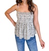 astoria drea animal tank top in black