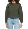 ozzie quilted sweatshirt in moss green