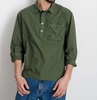 leo popover in paper cotton sleeve in faded olive