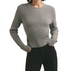 the katie sweater in ultimate gray/ white