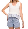 rae twofer tank top in white