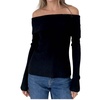 regina off shoulder top in black