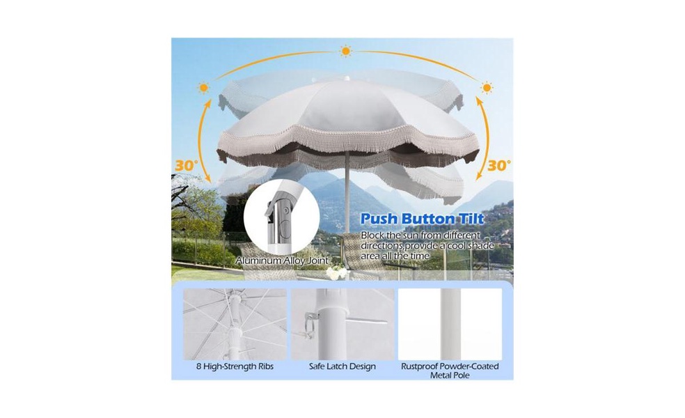 Outdoor Umbrella for Sun Protection and Stylish Patio or Garden Shade