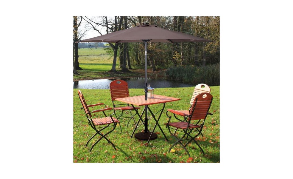 LED Solar Umbrella for Outdoor Shade and Energy-Efficient Lighting