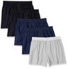 Amazon Essentials Cotton Jersey Boxers - Men's Underwear, Available in Big & Tall, Pack of 5