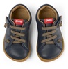 Blue Leather Kids' Shoes.