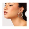 Women's Silver  Circular Stone Drop Earrings