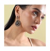 Embellished Lined Teardrop Earrings