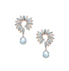 Women's Red  Circular Hollow Drop Earrings