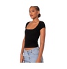 Womens Priscilla Lace Trim T Shirt