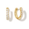 Pave Huggie Hoops - Suzanne Medium