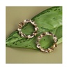 Women's Silver  Circular Stone Drop Earrings