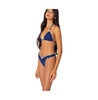 Women's Golden Ruffle Edge Triangle Bikini Top