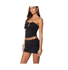 Womens Curved U Strapless Top