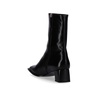 Chantal Black Leather Ankle Boots