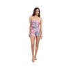Women's Karma Sweetheart Bandeau Swimdress One Piece Longer Skirt Soft Cups Tummy Control Adjustable Removeable Straps
