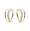 - Double Hoop Earrings - Harley Pave