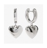 Puffed Heart Hoops - Jessica Silver