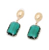 Women's Green  Stone Drop Earrings