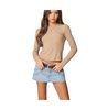 Womens Nicky Ribbed Long Sleeve T Shirt