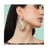 Women's Gold Floral Drop Earrings
