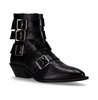 Eras Black Leather Ankle Boots