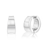 Stainless Steel or Black Plated over Stainless Steel Polished Huggie Earrings