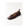 S100303-02 Rosalind Brown Leather Ballet Flats