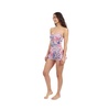 Women's Karma Sweetheart Bandeau Swimdress One Piece Longer Skirt Soft Cups Tummy Control Adjustable Removeable Straps