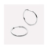 Medium Slim Endless Hoops - Lo Medium Silver