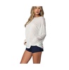 Womens Oversized Semi Sheer Long Sleeve T Shirt