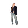 Women's Oversized zip up turtle neck cardigan