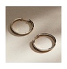 Medium Slim Endless Hoops - Lo Medium Silver